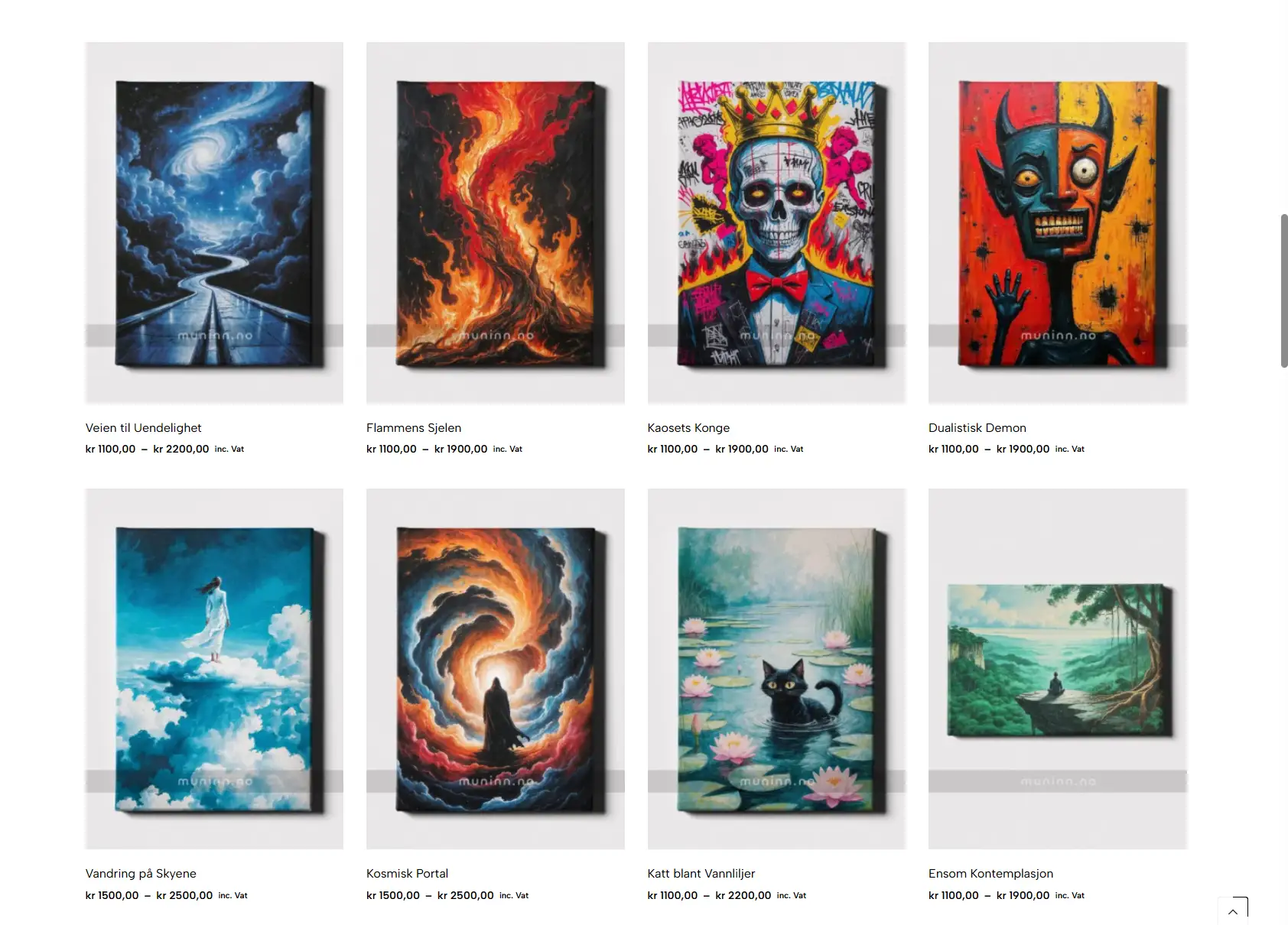 Oppvåkning – Digital kunst på lerret med et mystisk og drømmende uttrykk, eksklusivt fra Muninn.no